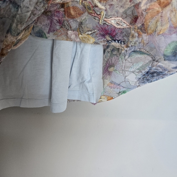 NWT Johnny Wash Flora Dancer Mesh Floral Embroidered Sheer Top Size XS - Picture 13 of 15